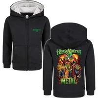 Metal Kids Kapuzensweatjacke mit Heavysaurus (Metal) Aufdruck für Kinder (2-14 J)