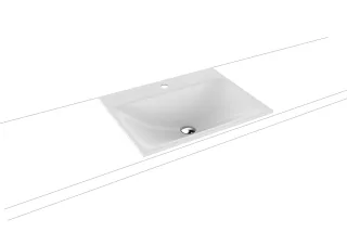 Kaldewei Einbauwaschtisch SILENIO Mod.3037, 600x460, alpinweiß,Perl-Effekt,AD,oÜL  907706313001