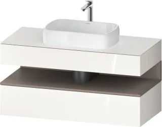 Duravit Qatego Konsolenwaschtischunterbau wandhängend Weiß Hochglanz 1200x550x600 mm - QA47320432200 QA4732043220010