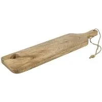Marrakesch Orient & Mediterran Interior Servierbrett Servierbrett Herz Mangoholz 50 cm mit Griff Holzbrett Küche Deko Tisch, Holz, (1-St), Handarbeit