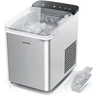 Arendo Eiswürfelmaschine Ice Maker Eiswürfelbereiter, max. 12kg Eiswürfe pro Tag, 1,1L Behälter, Automatische Abschaltung, Sichtfenster, Clean-Funktion, Warnfunktion