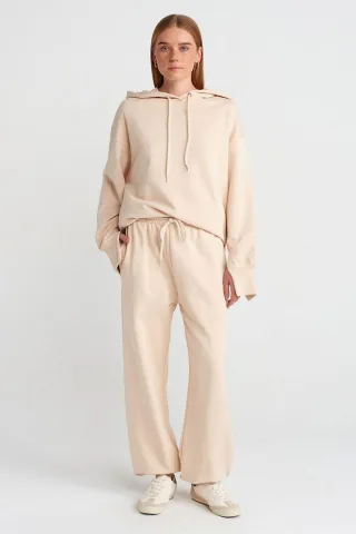 Damen Lässigweite Fleece-Jogginghose