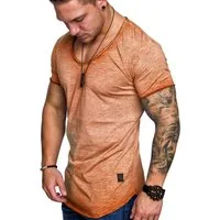 Amaci&Sons T-Shirt SAN FRANCISCO Herren Oversize Vintage Verwaschen V-Ausschnitt Shirt