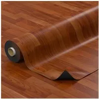 ANRO Vinylboden IMOS PVC-Boden Holzoptik 140 cm Breit 1 mm extra dünn, Feuchtigkeitsbarriere, feine Optik, langlebig, Einzelstück, eine Rolle Bodenbelag, Isolierend und wasserbeständig Größe: 100x140cm Birke Braun