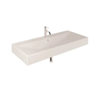 KLUDI-RESA Waschtisch 121 x 50 H12 cm Ein Hahnloch Mattweiß 59WW12153