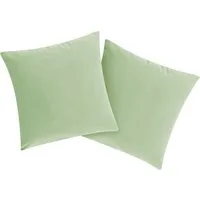 OTTO home Dekokissen Raja, einfarbig, Kissenhüllen ohne Füllung, 40 x 40 cm, 2er-Set, Mikrofaser