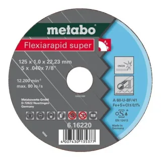 Metabo Flexiarapid Super 125X0 ,8X22,23 Inox Trennscheibe Gek