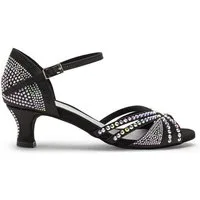Dancing Queens Sparkle Shine Tanzschuhe Satin - Absatz 5.0 cm flare Sandalette Tanzschuh 5 cm Absatz: Salsa, Bachata, Kizomba, Zumba
