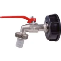CORNAT Kugelhahn Auslaufhahn / Kugelhahn inkl. Adapter für IBC Regenwassertanks DIN 61