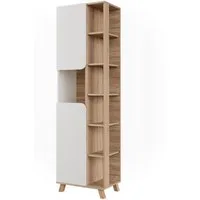 Vicco Hochschrank Karen, Sonoma/Weiß, 50 x 175 cm mit 2 Türen (1-St)