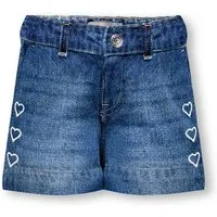 KIDS ONLY Jeansshorts KOGCOMET HEART WIDE SHORTS DNM DIA3020 mit tollen Herz-Stickereien