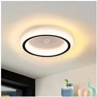 Ailiebe Design LED Deckenleuchte LED Deckenlampe mit Bewegungsmelder, Warmweiß, 24 cm, 16 W, LED fest integriert, 1200 lm, Ideal für Flur, Diele, Keller