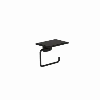 Kludi VELA S Toilettenpapierhalter mit Ablage mattschwarz, 2597139 2597139