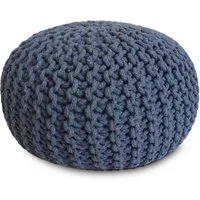 Amagohome Sitzhocker Strickhocker Pouf Ø45 o. 55cm Bodenkissen Sitzpouf XXL Baumwolle recyc