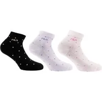 Fila Kurzsocken (3 Paar) mit schmalem Rippenbündchen, gepunktet, Cotton-Mix