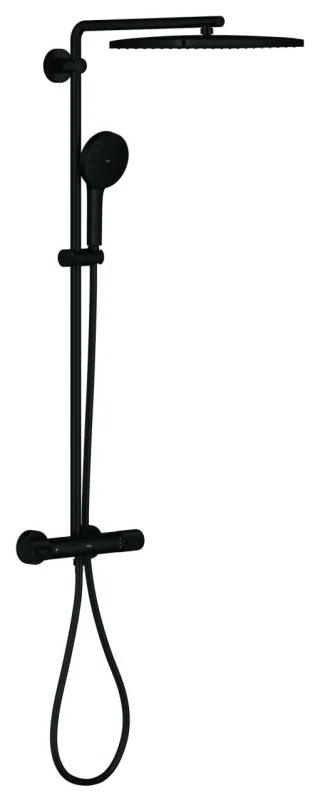 GROHE Thermostat-Duschsystem Euphoria 350x230, 114273 Wandmontage matt black, 1142732430 1142732430