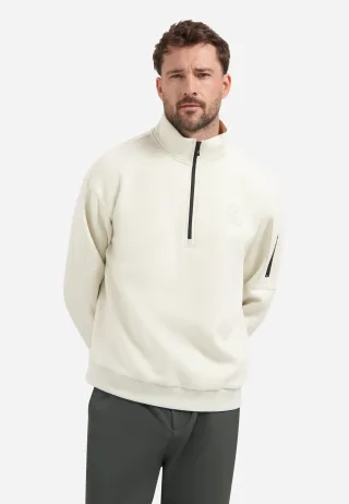 No Excess - Sweater Half Zip chalk - Gr. - XXL