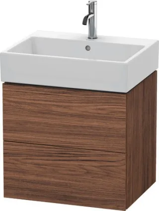 Duravit L-Cube Waschtischunterbau wandhängend Nussbaum dunkel Matt 584x459x544 mm - LC627502121 LC627502121