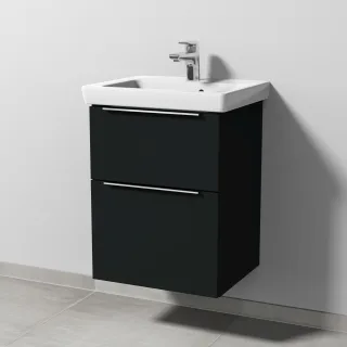 Sanipa 3way Waschtischunterbau zu Villeroy & Boch Subway 2.0 Waschtisch mit 2 Auszügen, Vulkan-Matt UP6101V
