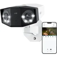 Reolink Überwachungskamera PoE 16MP Ultra HD (Außenbereich, 1-tlg., Dual-Objektiv,180° Pan,Farb-Nachtsicht,Person/Fahrzeug/Tier-Erkennung)