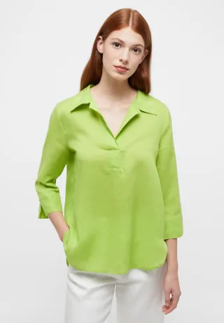 ETERNA - Bluse Leinen 3/4-Arm - Gr. - 36/Dreiviertelarm