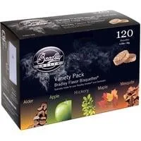 5 Variationen Aromen Bisquetten, 120 Stück, Räucherholz für Bradley Smoker