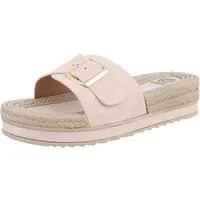 Ital-Design Elegante Sandalen für Alltag und Freizeit Plateausandaletten (89092119) Keilabsatz/Wedge Keilsandaletten in Beige