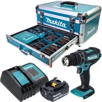 Makita Akku-Schlagbohrschrauber DHP 482 SF1X9 Akku Schlagbohrschrauber 18 V 62 Nm + 1x Akku 3,0 Ah