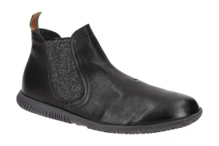 Think 000842 Herrenstiefelette HAUKI, Echtleder, Schwarz - schwarz, Komfort-F...
