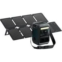 SOLIX Tragbare Powerstation C300X DC + Faltbares Solarpanel PS60 grau, 288Wh, 300 Watt, PD 3.1