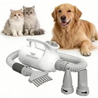 XPOWER Hundeschermaschine B-113 Haushalts Haustier Trimmer Anti-Sheddin Haustier Staubsauger Set, 5 in 1, 2 HEIZSTUFEN, GERÄUSCHARMER BETRIEB, FLEXIBLER SCHLAUCH, Dauerhaft