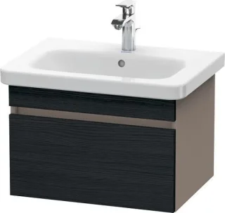 Duravit DuraStyle Waschtischunterbau wandhängend Eiche Schwarz & Basalt Matt 580x448x398 mm - DS6380 DS638001643