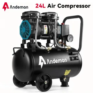 Andeman 1200H-24 air compressor, oil-free, quiet, low-frequency 230V, 50HZ, 24L, 150W, custom model, high efficiency and