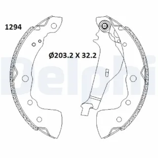 Delphi Bremsbacken hinten Nissan Micra K14