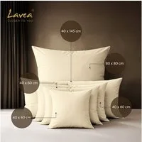 Lavea Kissenbezug 2er Set 100% Baumwolle flauschig, Jasmin, Kissenhülle, Kissenbezüge, (2 Stück), pflegeleicht, langlebige Qualität, mit Reißverschluss