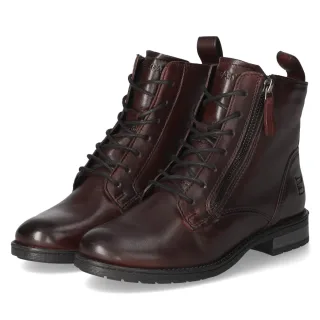 TT.Bagatt Schnürstiefeletten - Gr. 38 - Rot - Glattleder