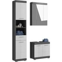 welltime Badmöbel-Set SIENA, 3 teilig, bestehend aus:, (Set, 3-St., TOPSELLER), Hochschrank, Waschbeckenunterschrank, Spiegelschrank
