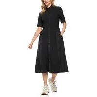 Marc Cain Midikleid Golden Hour Premium Damenmode aus Stretchmaterial