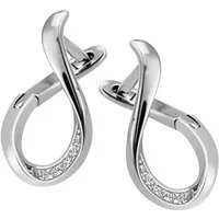 Firetti Paar Creolen Schmuck Geschenk Silber 925 Ohrschmuck Unendlichkeit Acht-Form, mit Zirkonia (synth)