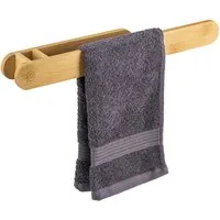 eluno Handtuchstange selbstklebend, Handtuchhalter aus Bambus
