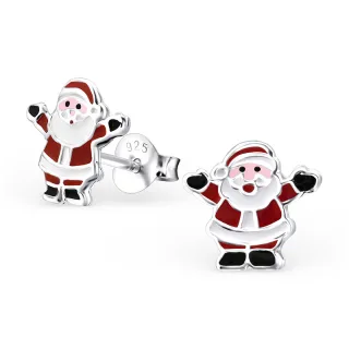 Weihnachtsmann Ohrringe aus 925 Silber