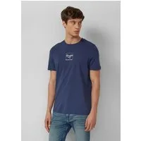 s.Oliver Kurzarmshirt T-Shirt Baumwoll-T-Shirt mit Crew Neck und Front-Print