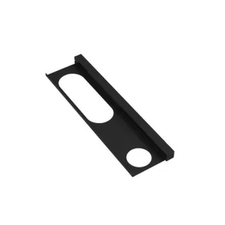 Hewi Waschtischprofil 950.13.0006DC 470mm, mit Ablage 360x102mm, schwarz tiefmatt, Loch rechts