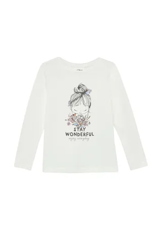 s.Oliver - T-Shirt creme|weiß - Gr. - 128/134