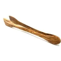Olivenholz-erleben Grillzange aus Olivenholz – robust, hitzebeständig & stilvoll ca. 36 cm lang, Edle Olivenholz-Grillzange – sicherer Griff & rustikaler Charme