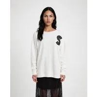 Smith & Soul Longsweatshirt mit kontrastfarbener Spitze, oversize