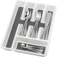 WENKO Besteckkasten Anti-Rutsch 5 Fächer (Set, 2 St), für Schubladen, getrennte Aufbewahrung von Messern, Gabeln, Löffeln