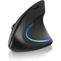 CSL kabellos, vertikal, optisch, 2,4 GHz, ergonomisch, Rechtshänder ergonomische Maus (Funk, 6 Tasten, 800 / 1200 / 1600 DPI, USB-Nano-Empfänger, Plug-and-Play)