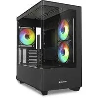 ELITE SHARK CM100 , Tower-Gehäuse schwarz, Tempered Glass x 2