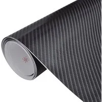 Aufkleber Autofolien 2 Stk. 4D Schwarz 100x150 cm+50x150 cm, (2tlg)
